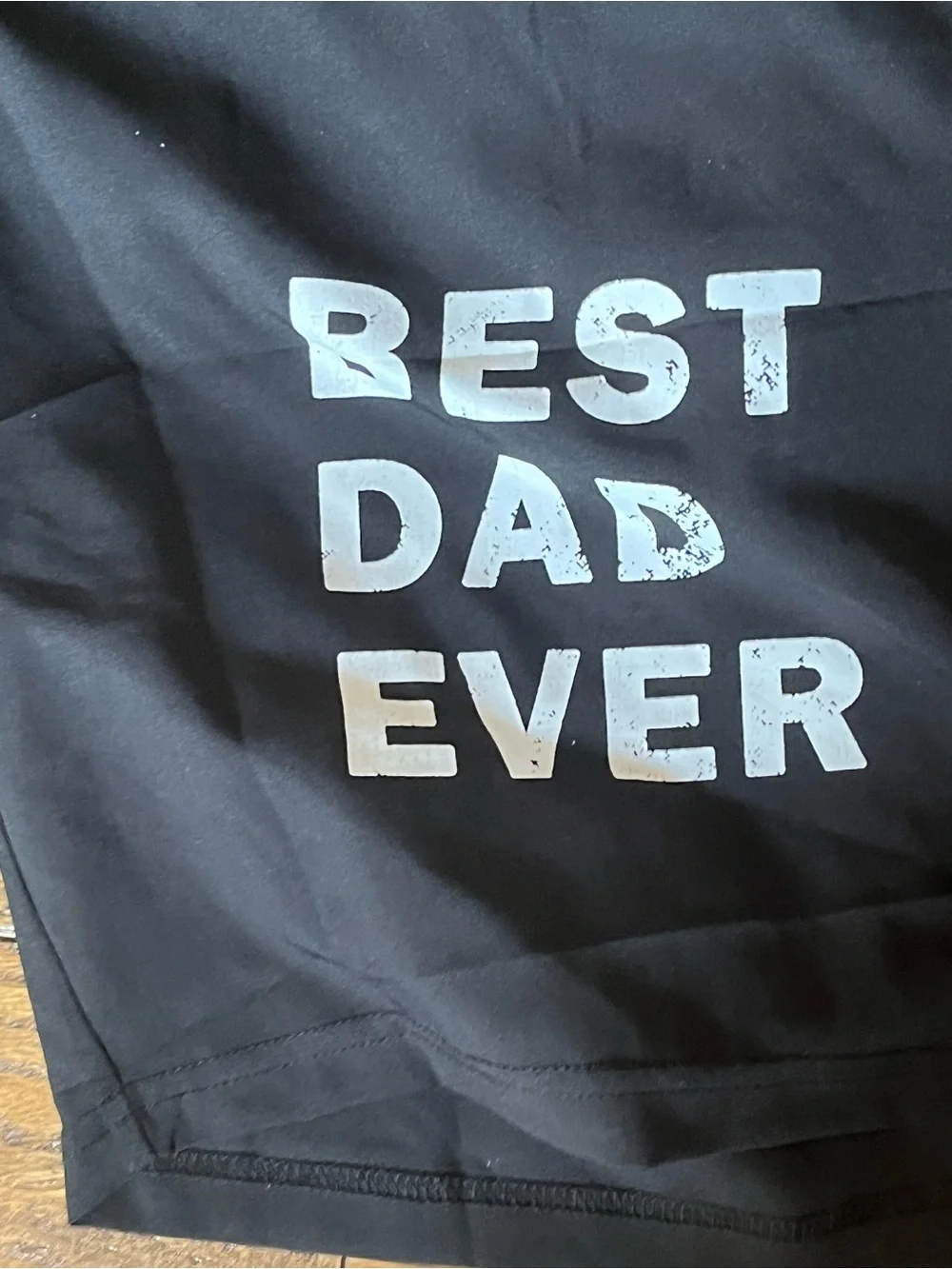 NWT Best Dad Ever Black Graphic Swim/Active Shorts